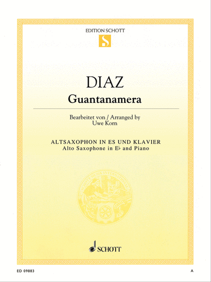 Guantanamera Guantanamera Alto Saxophone scores gallery preview page 1