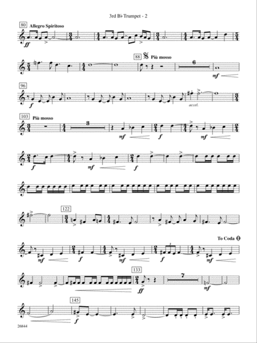 Foundation: 3rd B-flat Trumpet Concert Band scores gallery preview page 2