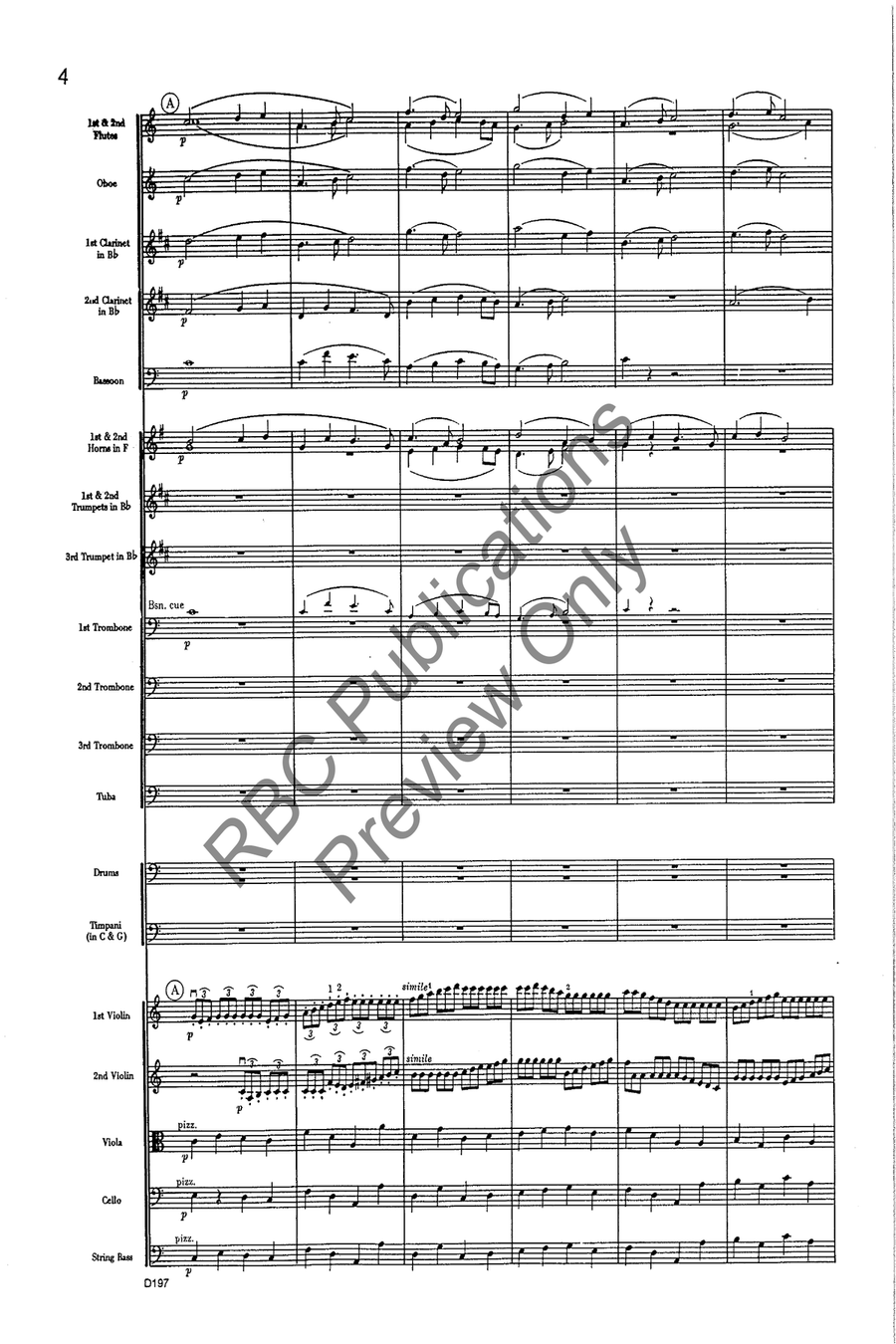 Symphony #9 In C Major Mvt. 1 Full Orchestra scores gallery preview page 5