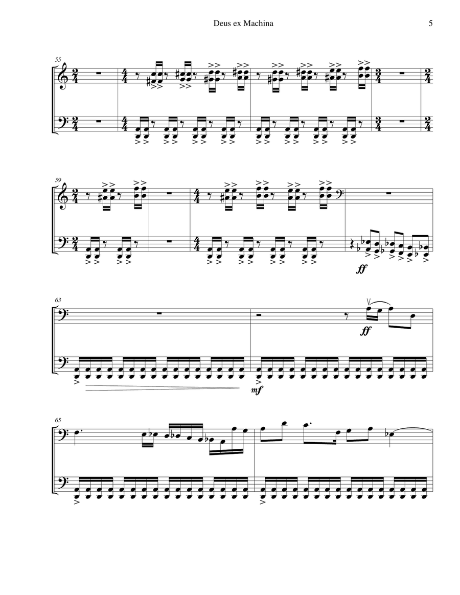 Deus ex Machina - for cello duo String Duet scores gallery preview page 5