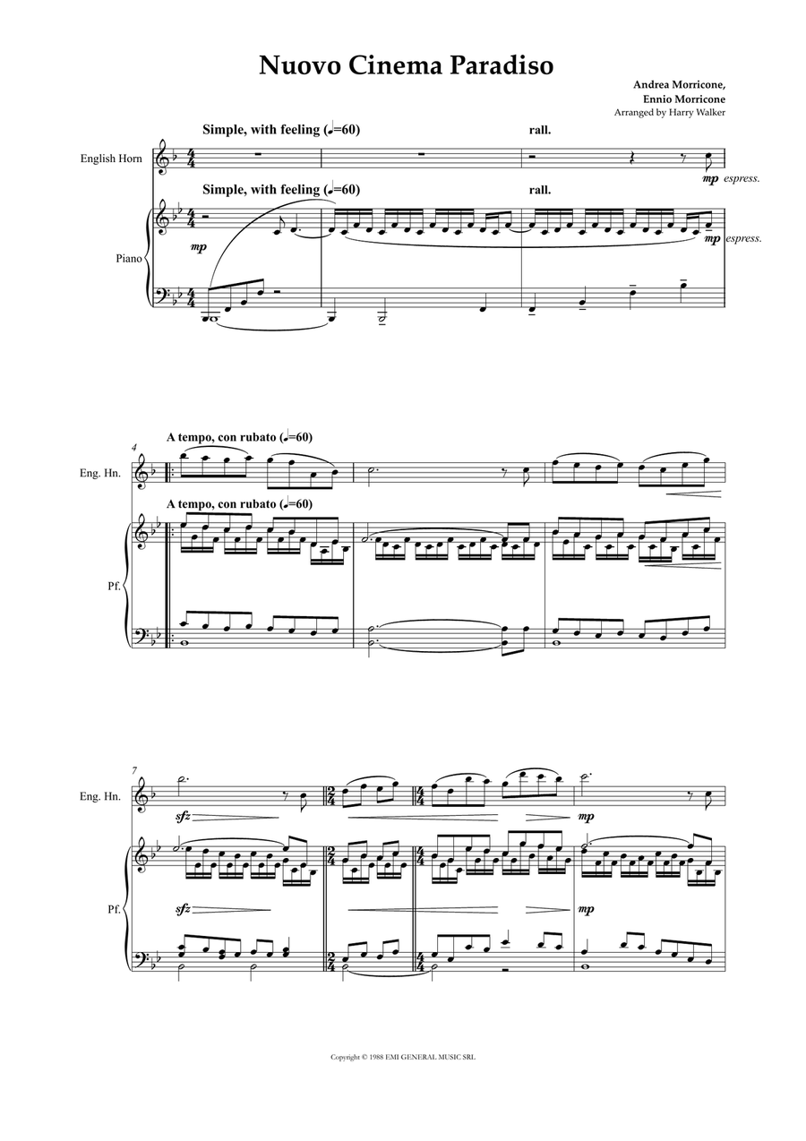 Nuovo Cinema Paradiso Nuovo Cinema Paradiso English Horn scores gallery preview page 3