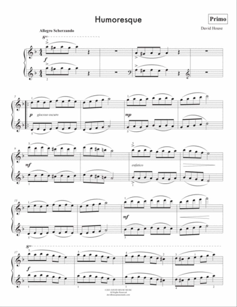 Humoresque Piano scores gallery preview page 3