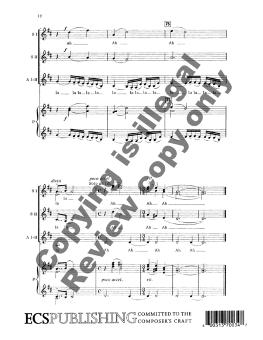 Vocalise SSAA scores gallery preview page 14