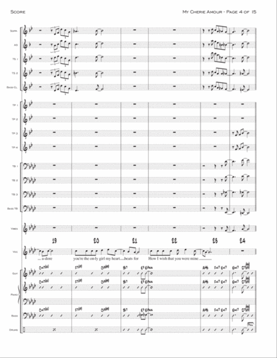 My Cherie Amour My Cherie Amour Jazz Ensemble scores gallery preview page 4