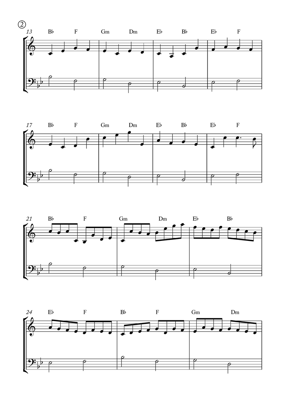 Canon in D Brass Duet scores gallery preview page 2