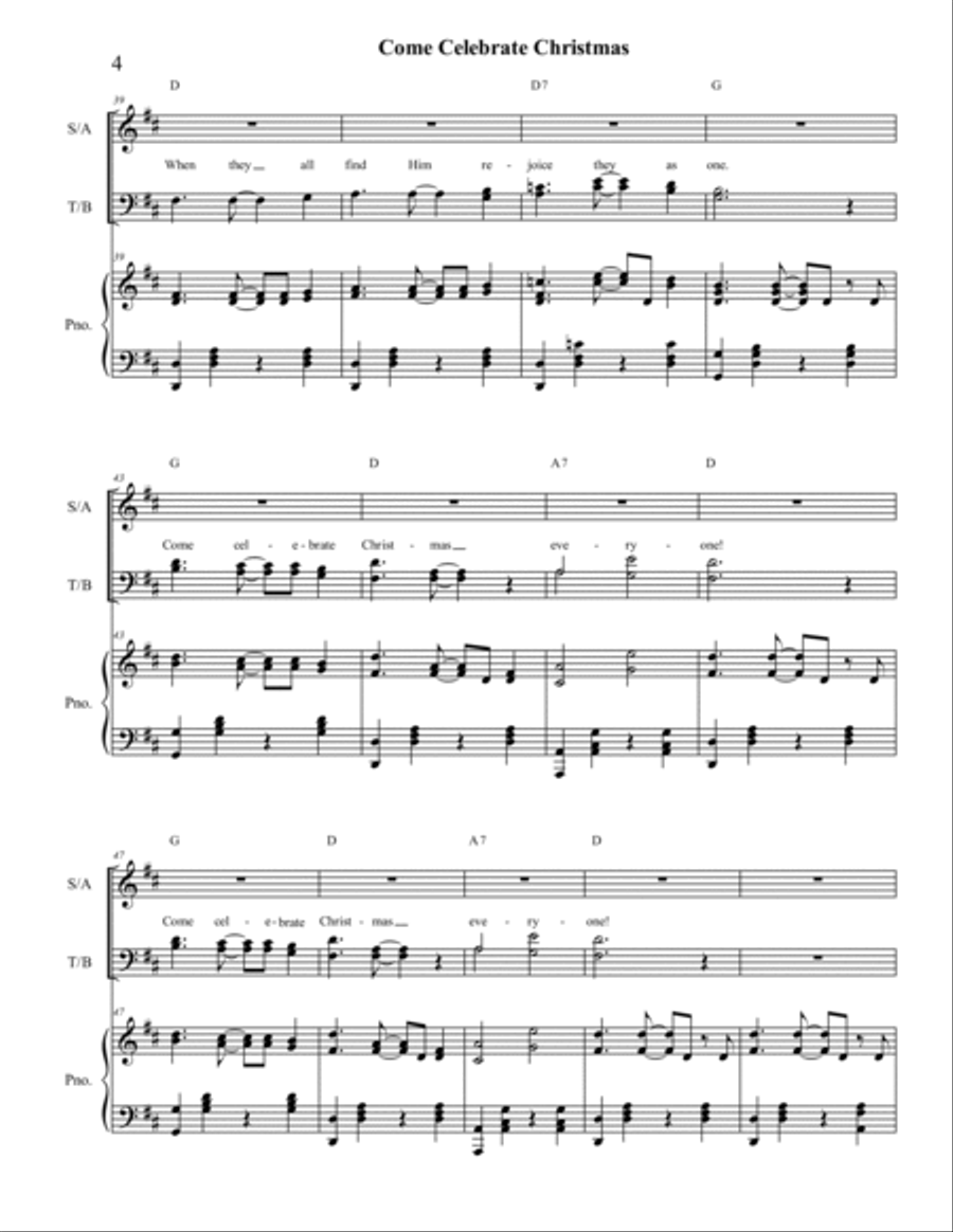 Come Celebrate Christmas - The Complete Album Choir scores gallery preview page 6