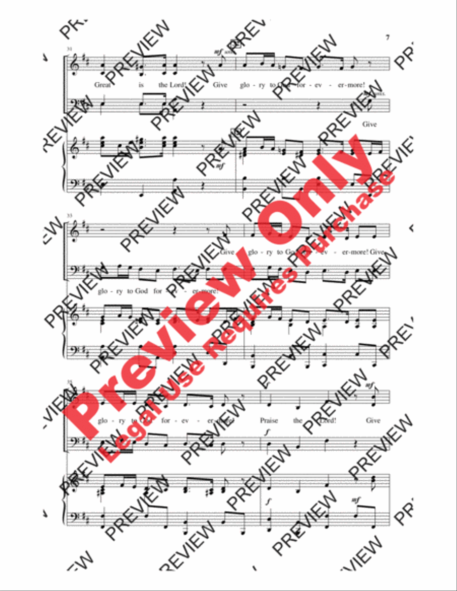 O Praise the Mighty Lord, Alleluia! (O Praise the Risen Lord, Alleluia!) 4-Part scores gallery preview page 7