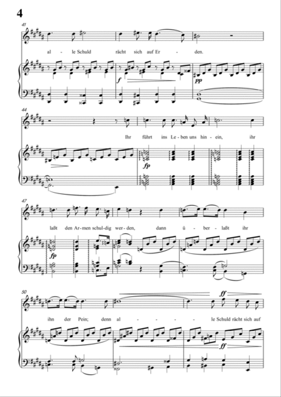 Schubert-Gesänge des Harfners,Op.12 No.2 in #G minor,for Vocal and Piano Voice scores gallery preview page 5