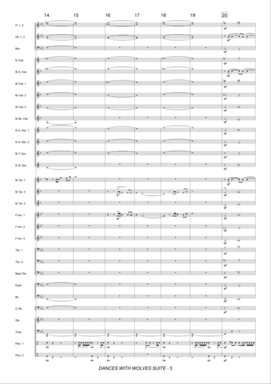 Dances With Wolves Suite Concert Band scores gallery preview page 5