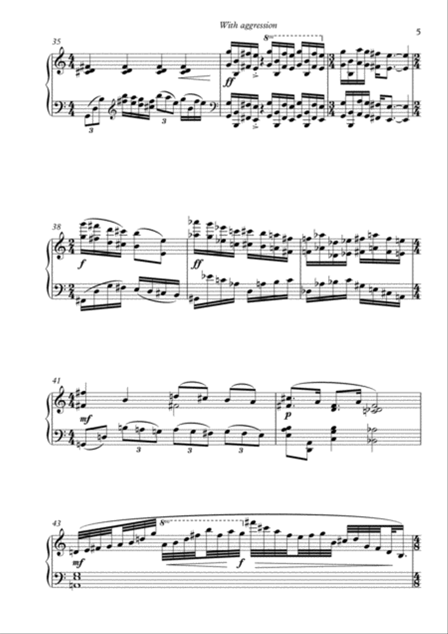Piano Sonata No.3 Small Ensemble scores gallery preview page 5
