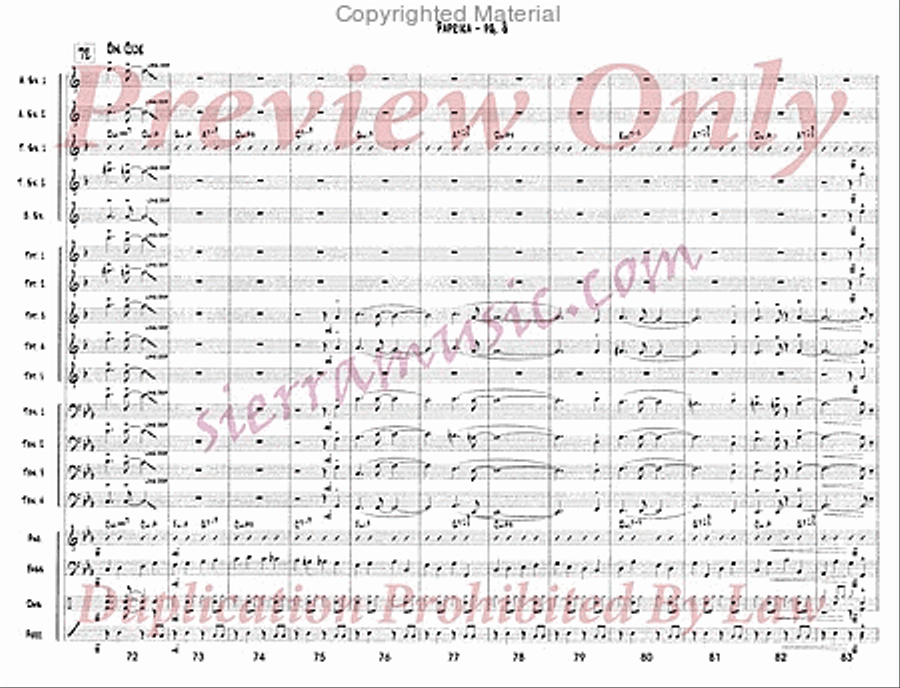 Paprika (MM 1 - Suite Seasonings) Big Band scores gallery preview page 9