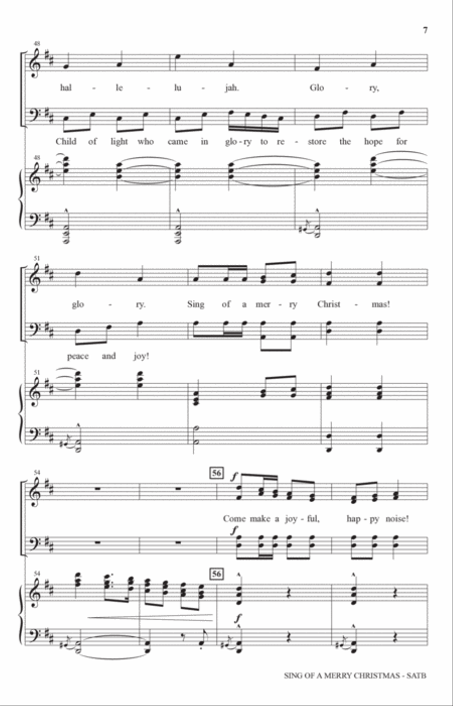 Sing Of A Merry Christmas 4-Part scores gallery preview page 6