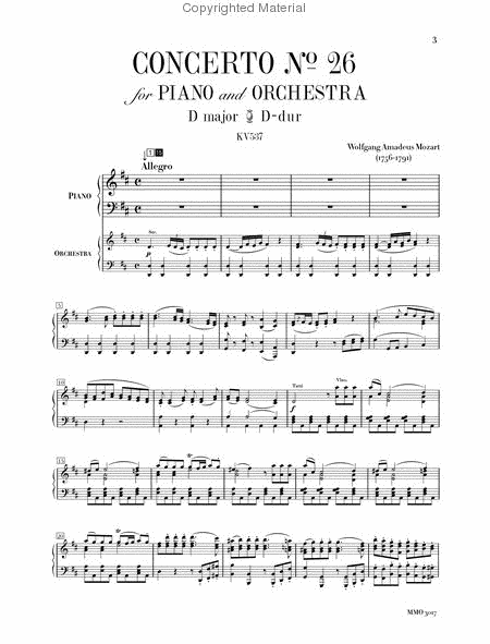 Mozart - Concerto No. 26 in D Major (KV537), "Coronation" image number null