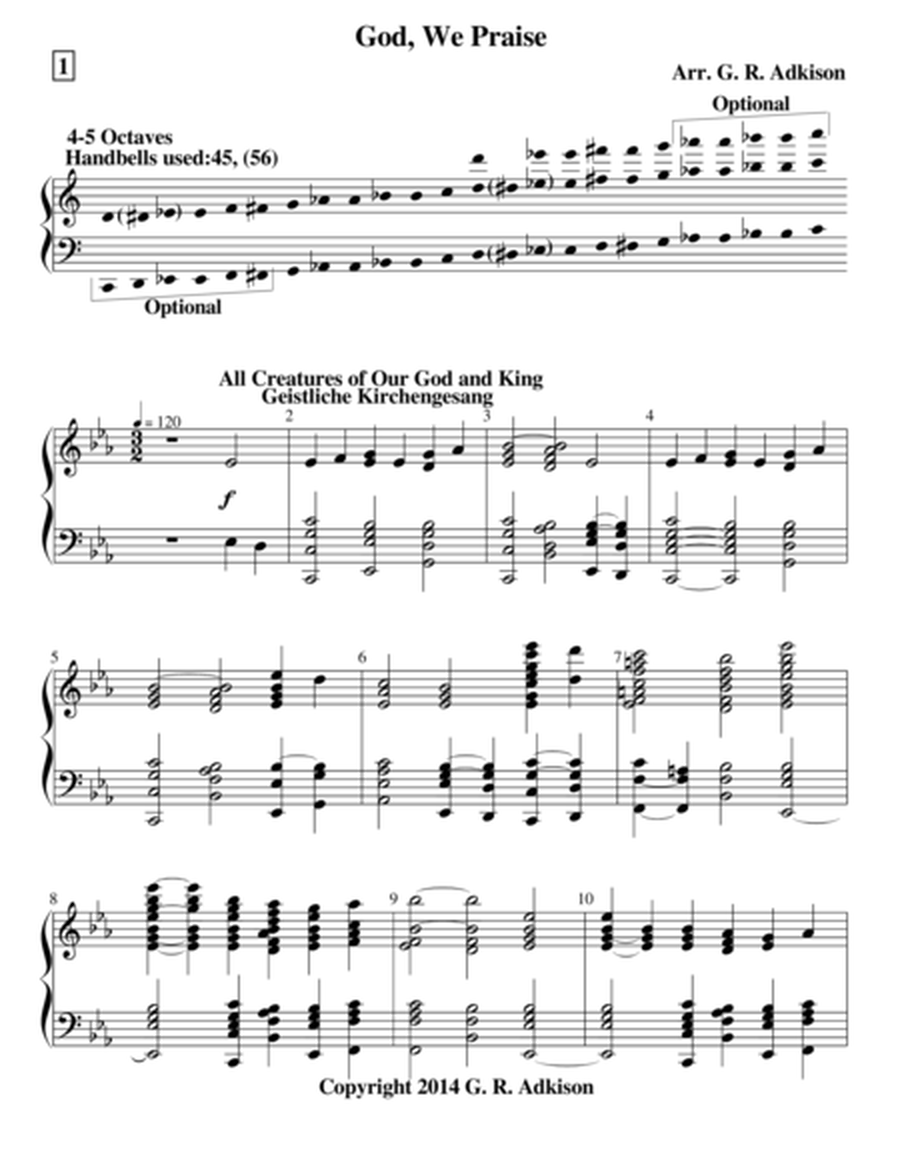 God, We Praise (4-5 octave handbell choir) image number null
