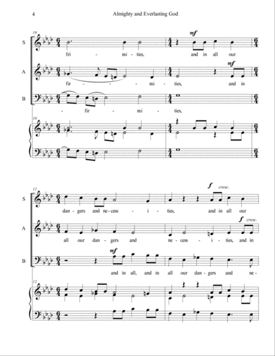 Almighty and Everlasting God 3-Part scores gallery preview page 4