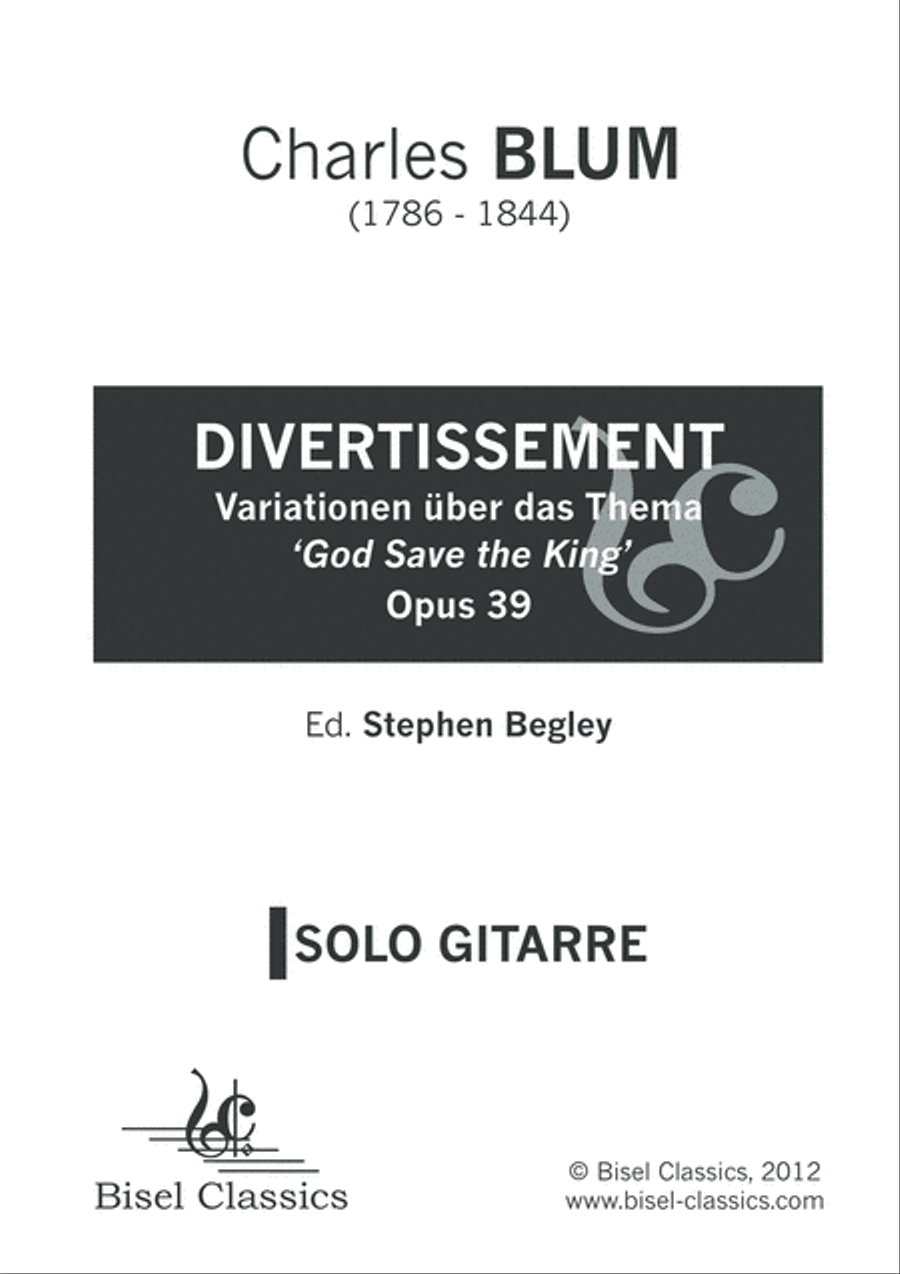 Divertissement "God Save the King", Opus 39