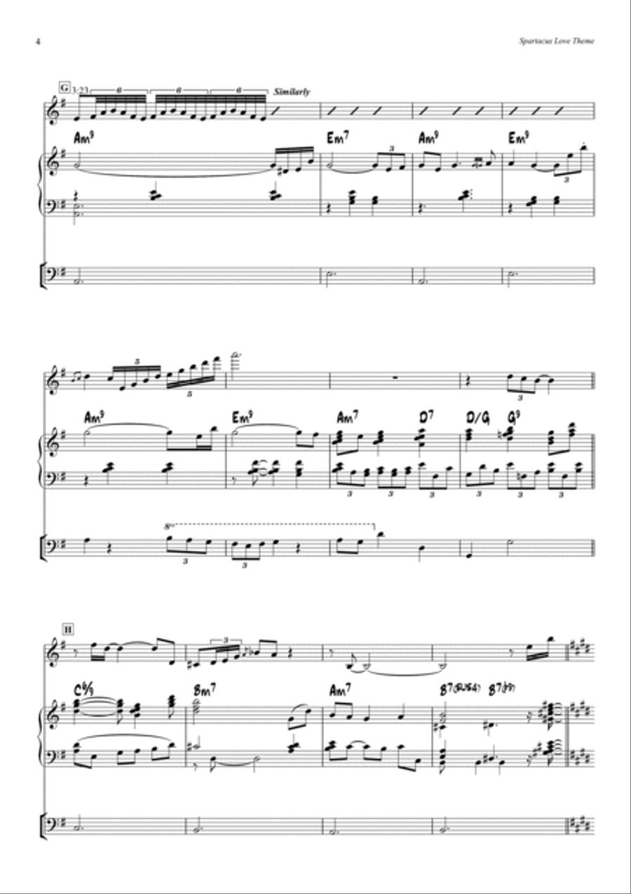Spartacus - Love Theme Flute scores gallery preview page 4