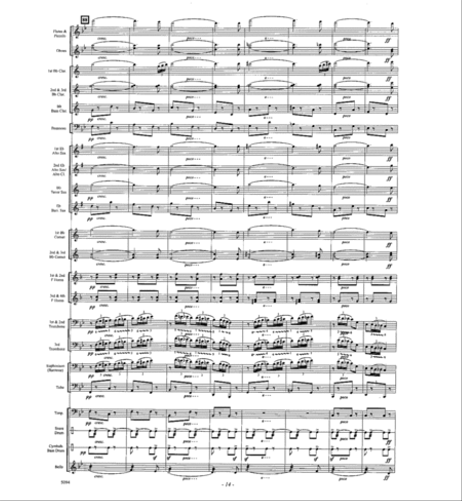 Trombone Blues Concert Band scores gallery preview page 13