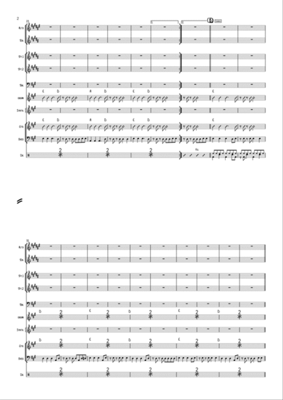 Walking On Sunshine Alto Saxophone scores gallery preview page 2