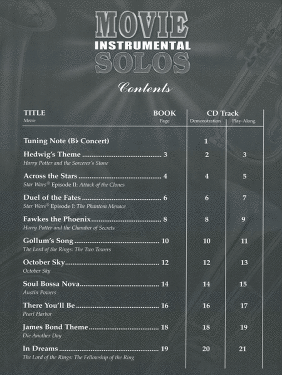 Movie Instrumental Solos - Flute (Book and CD) image number null