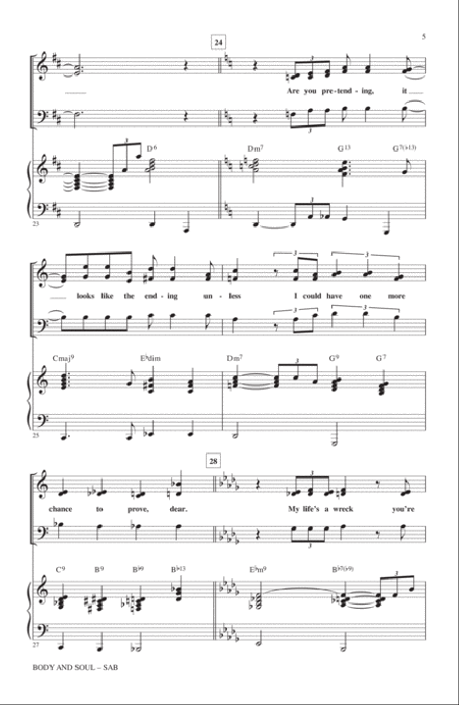 Body And Soul Body And Soul 3-Part scores gallery preview page 4