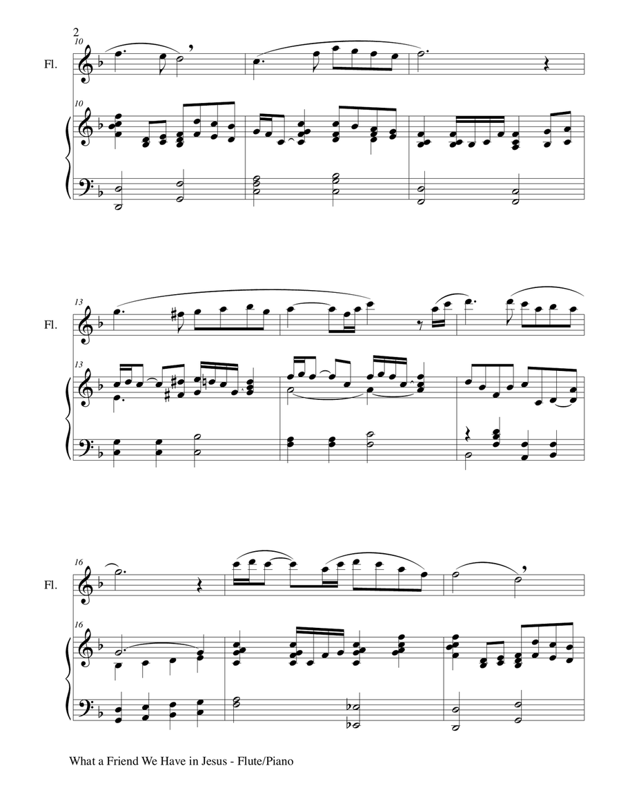 Gary Lanier: 3 INSPIRATIONAL HYMNS, Set III (Duets for Flute & Piano) Woodwind Duet scores gallery preview page 4