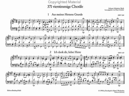 371 Four-Part Chorales for One Keyboard Instrument