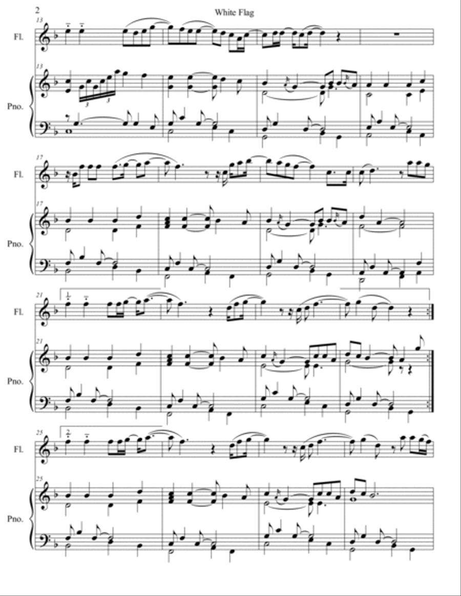 White Flag White Flag Flute Solo scores gallery preview page 3