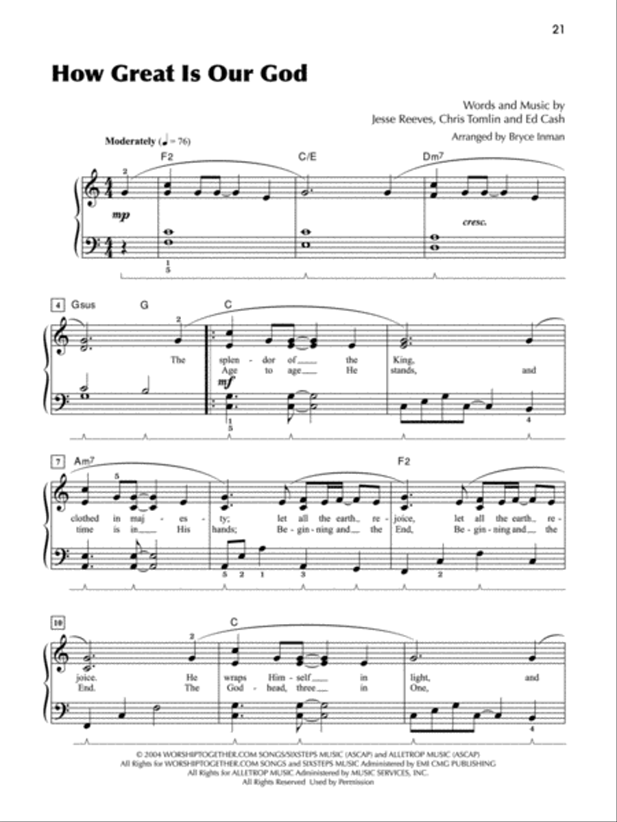 Popular Praise Popular Praise Easy Piano scores gallery preview page 3