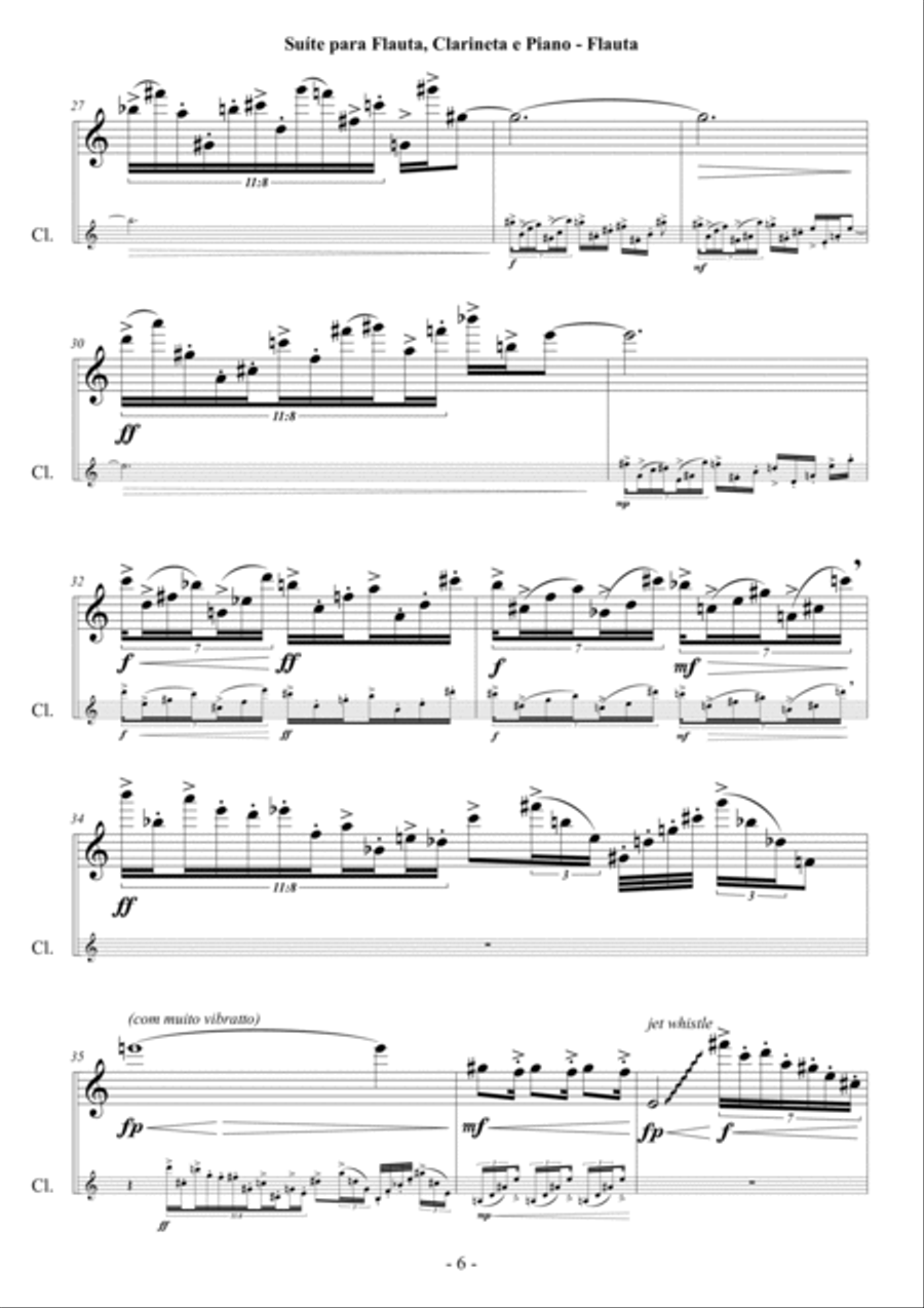 Suite for Flute, Clarinet and Piano Woodwind Duet scores gallery preview page 6