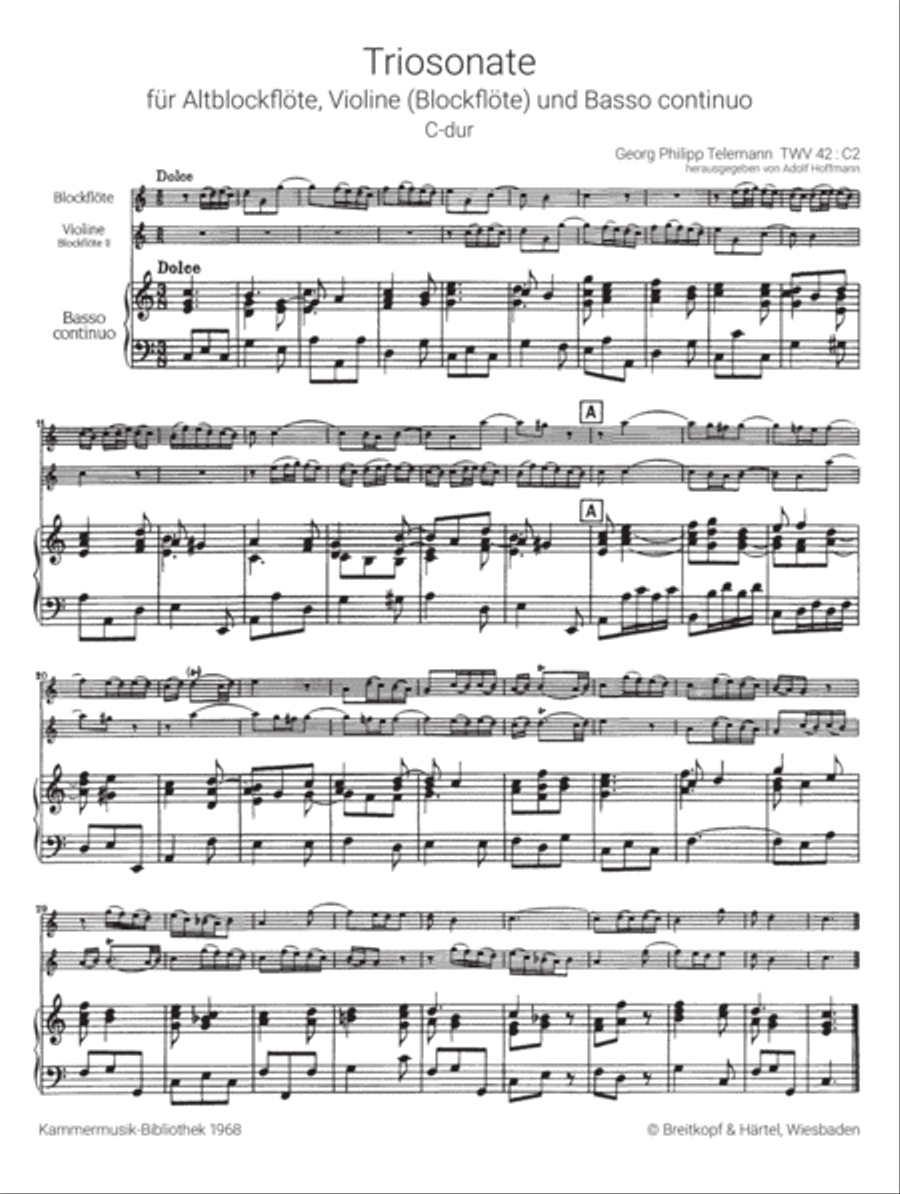 Trio Sonata in C major Score scores gallery preview page 2