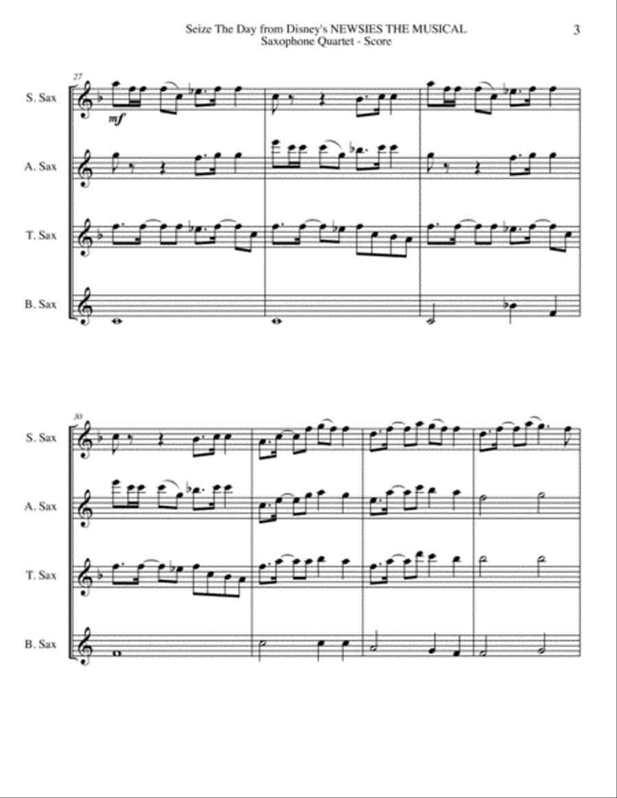 Seize The Day Woodwind Quartet scores gallery preview page 3