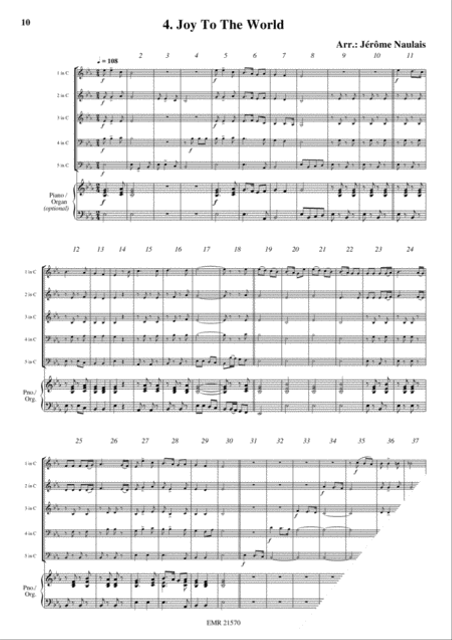 18 Christmas Songs Brass Quintet scores gallery preview page 6