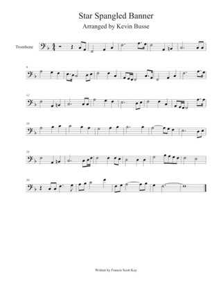 Book cover for Star Spangled Banner - (Whitney Houston Version) - Trombone