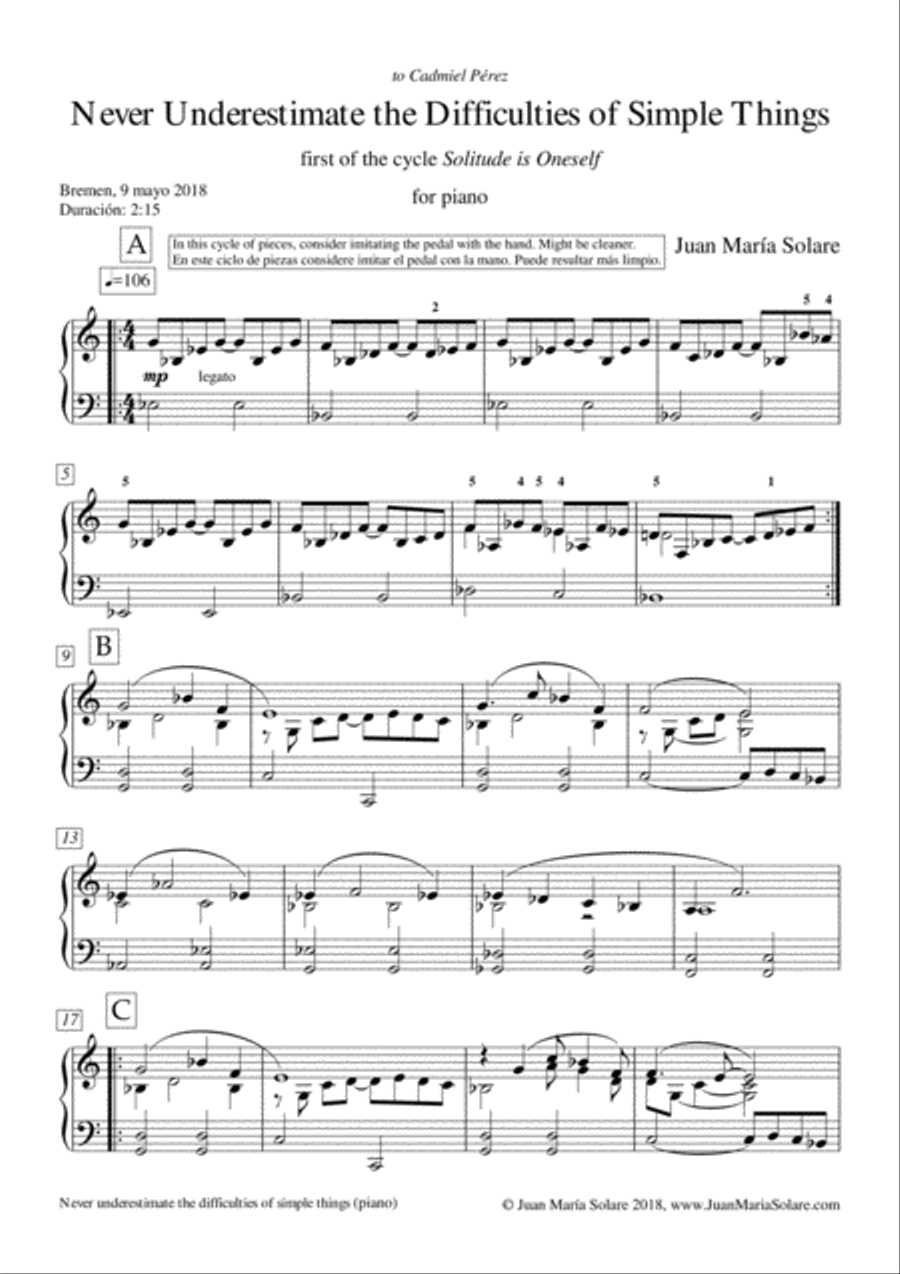 Solitude is Oneself [piano] Piano Solo scores gallery preview page 2