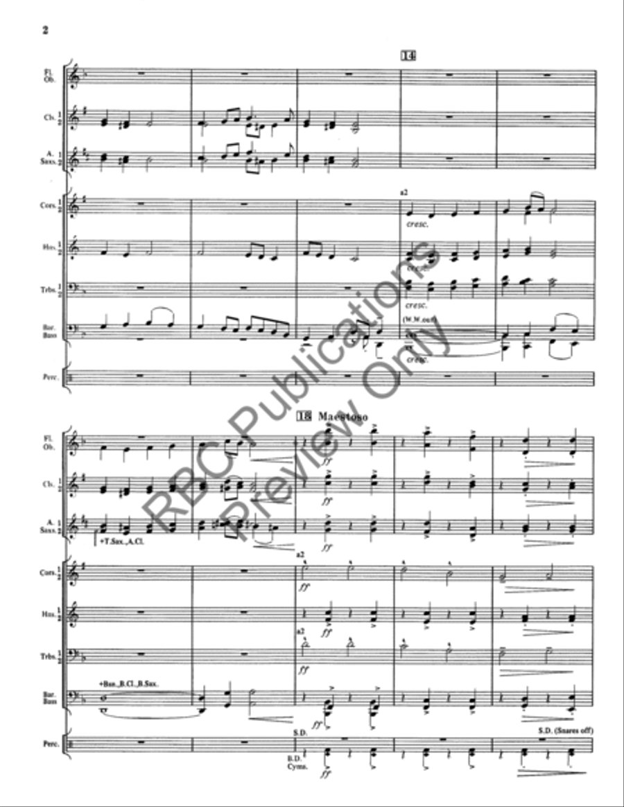 Fantasy On A Christmas Hymn Tune (Score) Concert Band scores gallery preview page 4