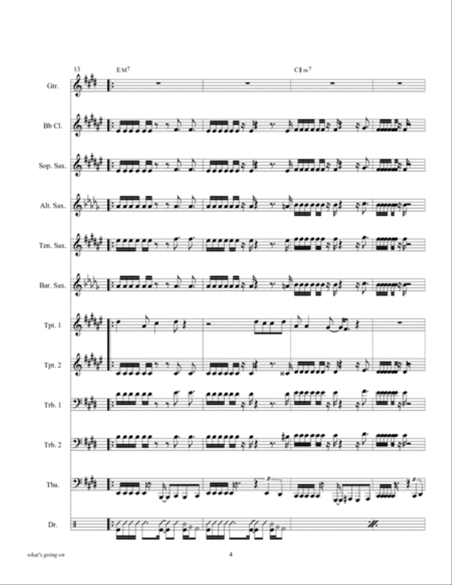 What's Going On Clarinet scores gallery preview page 6