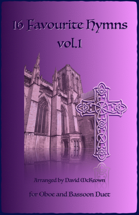 Book cover for 16 Favourite Hymns Vol.1 for Oboe and Bassoon Duet