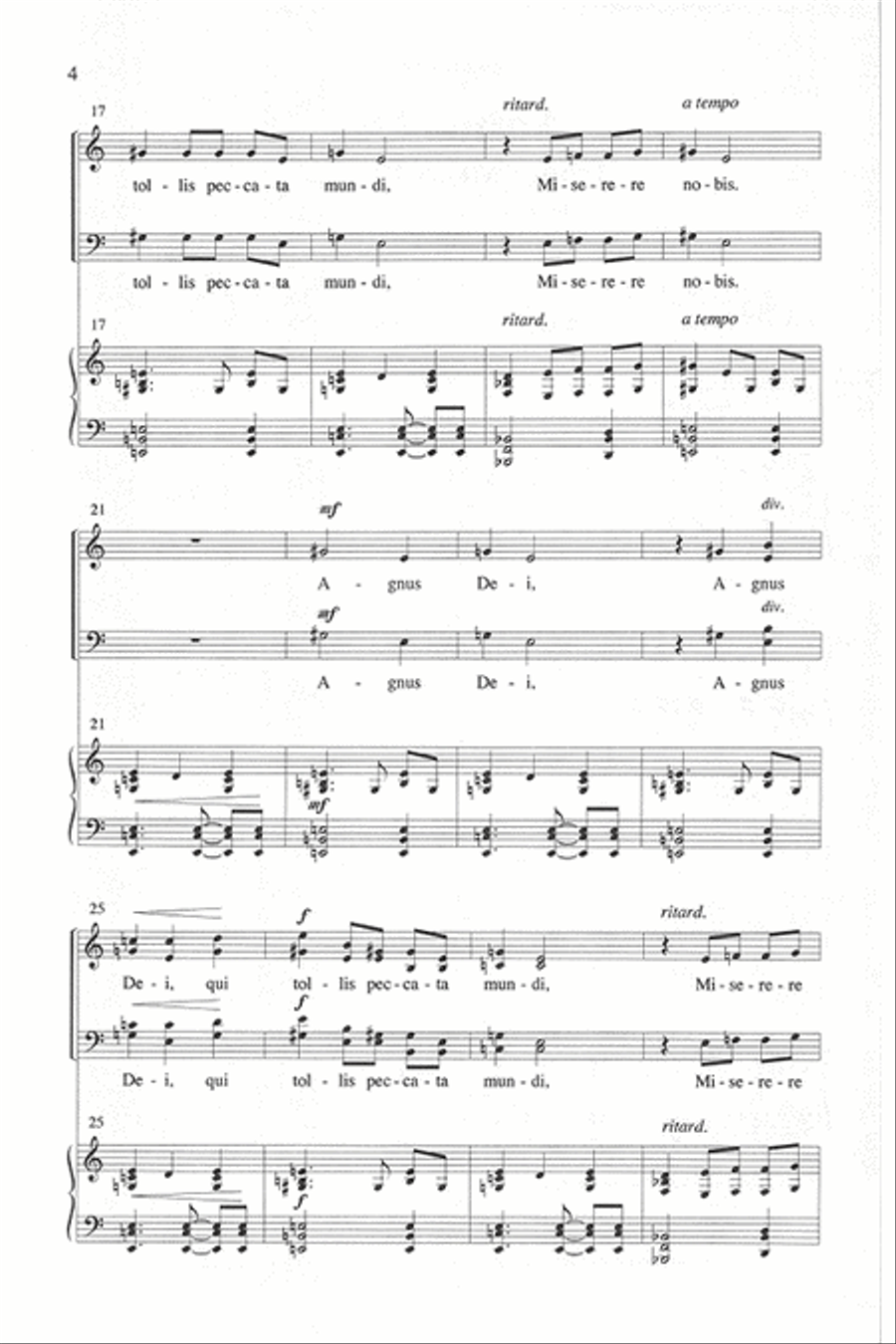 Agnus Dei - SATB 4-Part scores gallery preview page 3