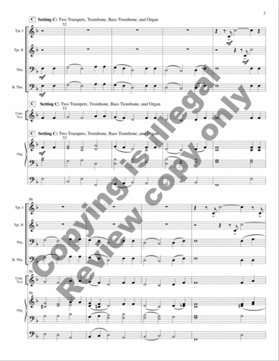 A Festive Hymn Setting on Beach Spring Unison Choir scores gallery preview page 13