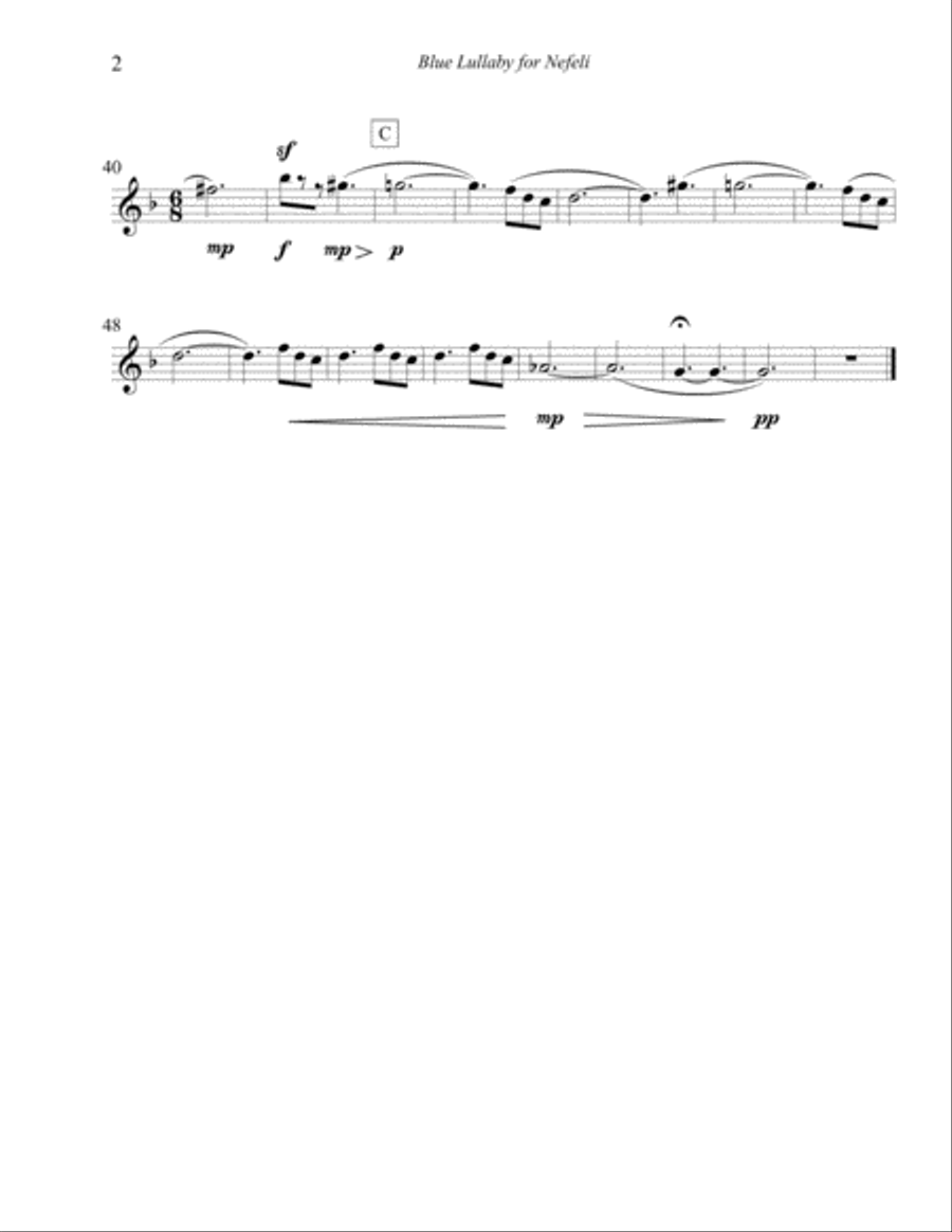 "Blue Lullaby for Nefeli" (2003), for alto saxophone & piano image number null