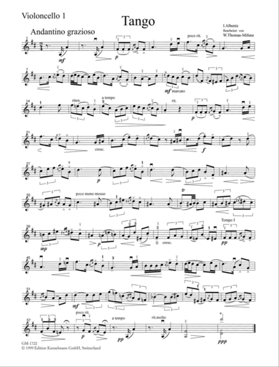 Tango for 6 celli Cello scores gallery preview page 2