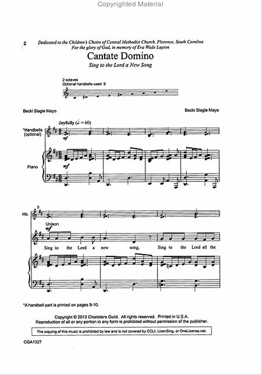 Cantate! Sing to the Lord! 2-Part scores gallery preview page 2