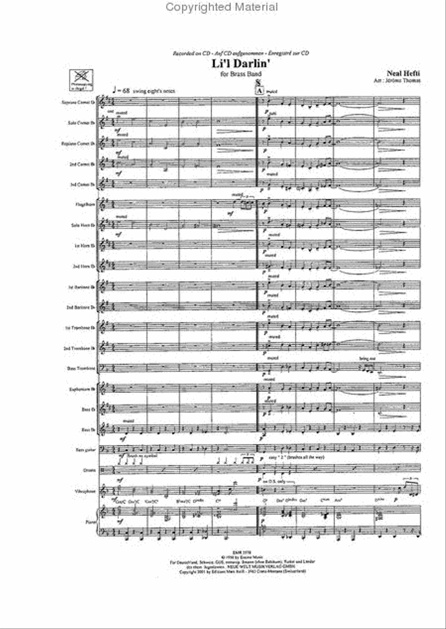 Li'l Darlin' Brass Band scores gallery preview page 3