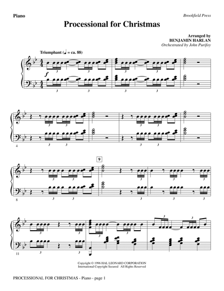 Processional For Christmas - Piano