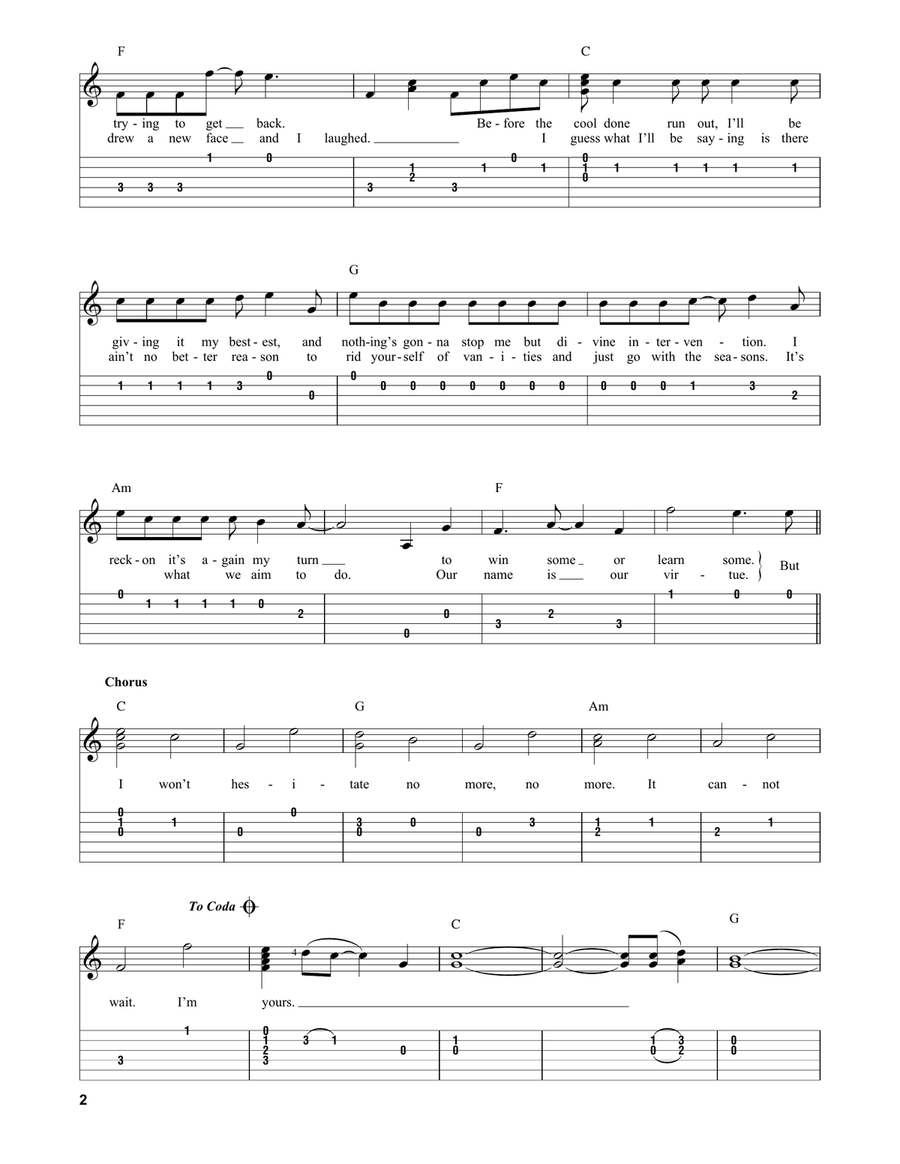 I'm Yours Acoustic Guitar scores gallery preview page 2