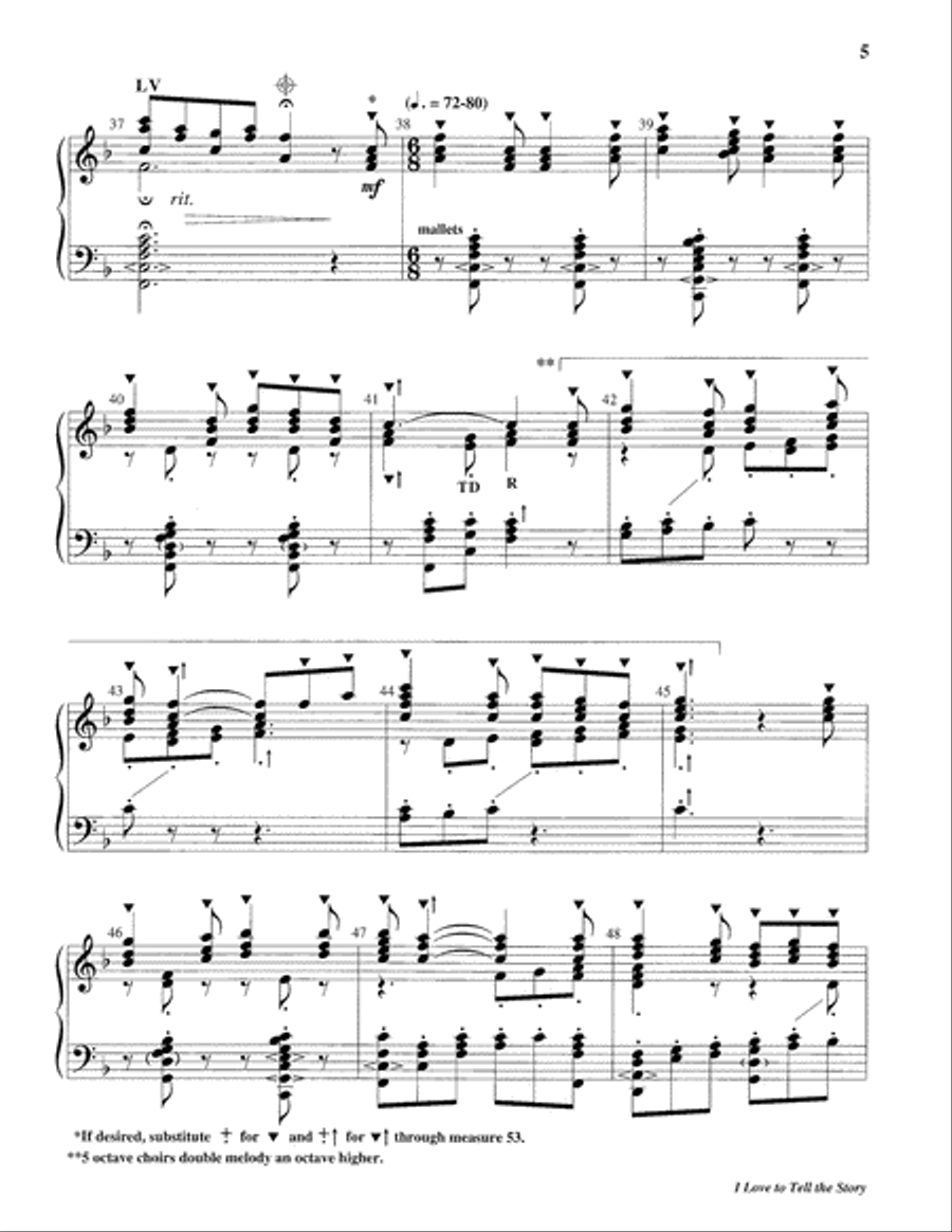 I Love to Tell the Story I Love to Tell the Story 5-Octaves scores gallery preview page 5
