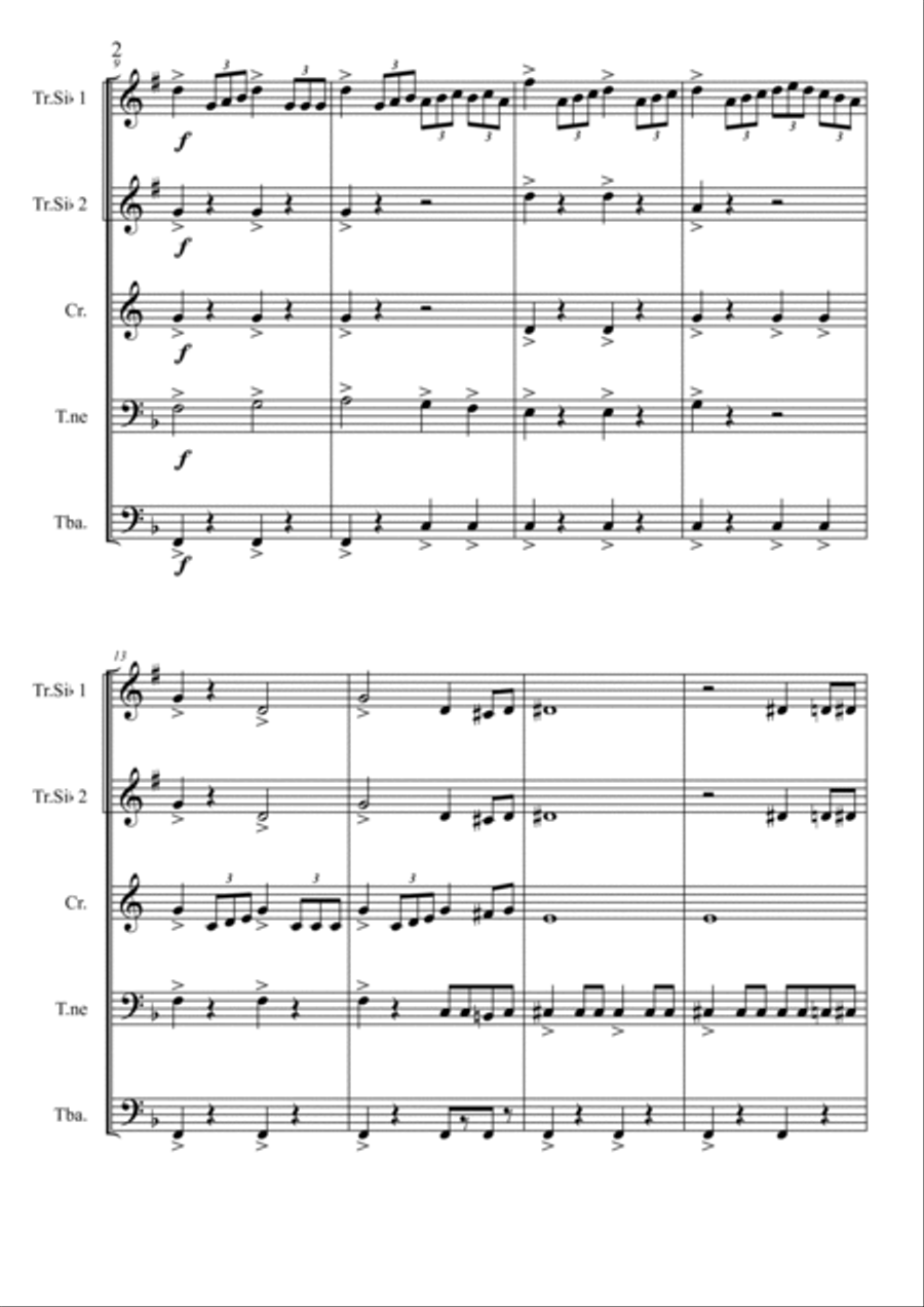 Slaves To Rome Brass Ensemble scores gallery preview page 3
