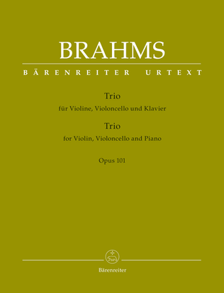 Book cover for Trio for Violin, Violoncello and Piano op. 101