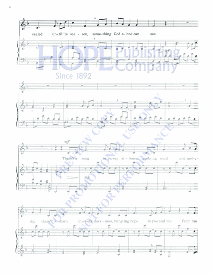 Hymn of Promise Hymn of Promise Medium Voice scores gallery preview page 4